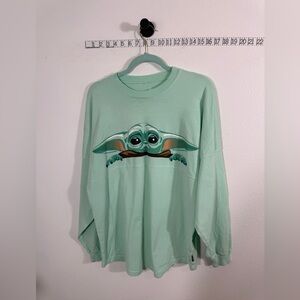 Mint Green Long Sleeve Women's Tee with Graphic